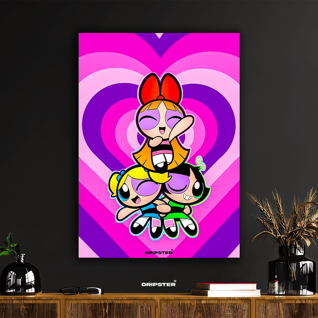 Powerpuff Girls Blossom Bubbles Buttercup Stack Poster