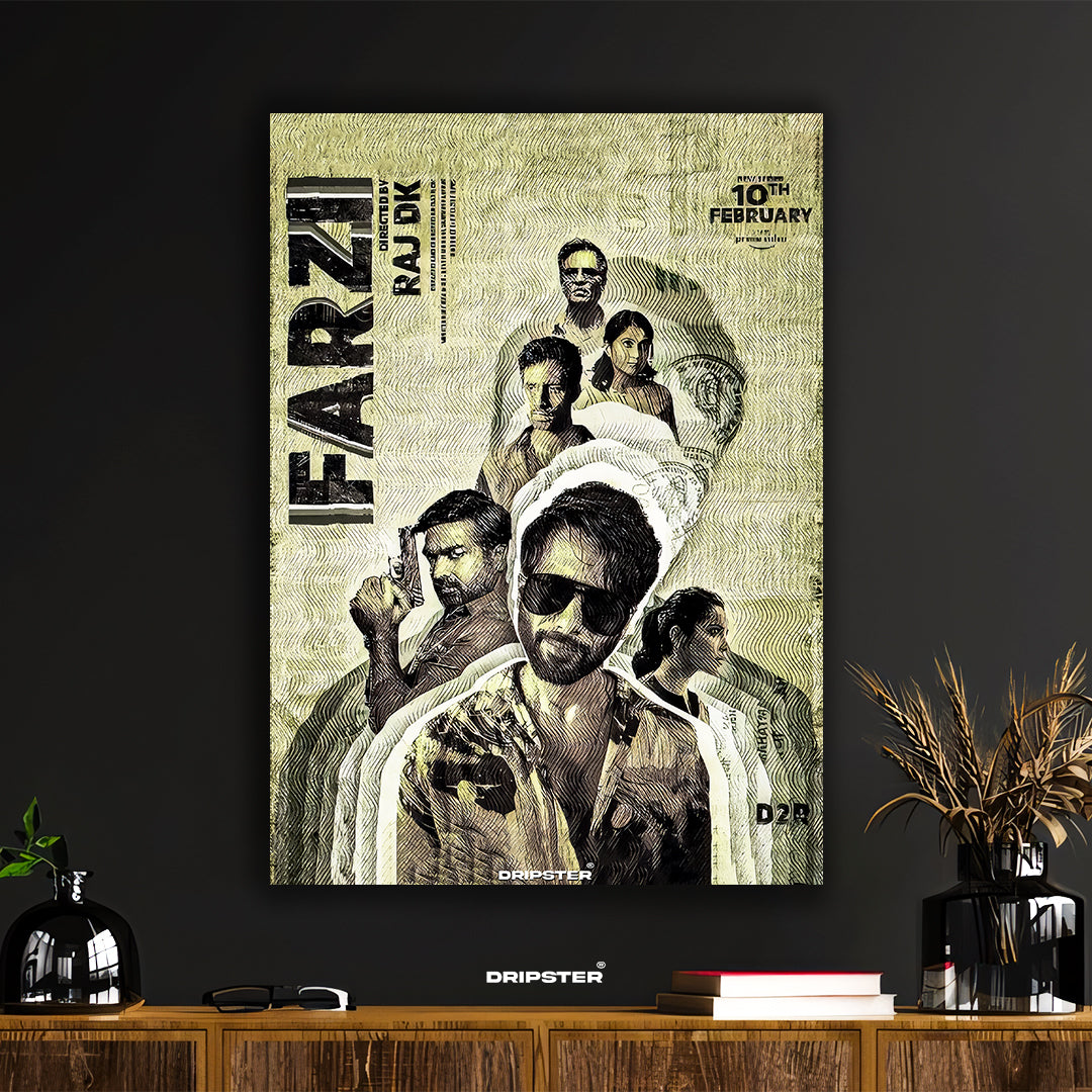 Farzi Web Series Poster - Money Art Edition