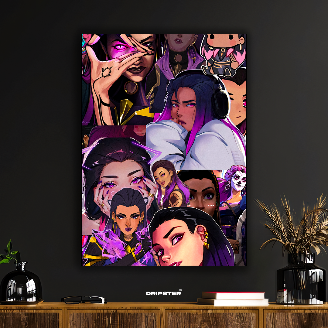 Reyna – Valorant Collage Art Poster