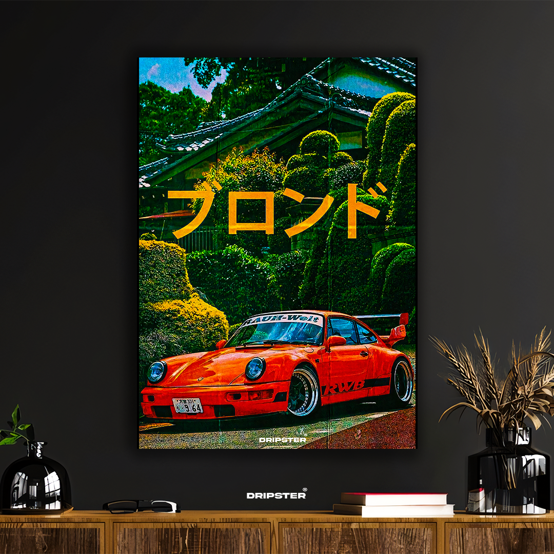 RWB Porsche – Japanese Garden Poster