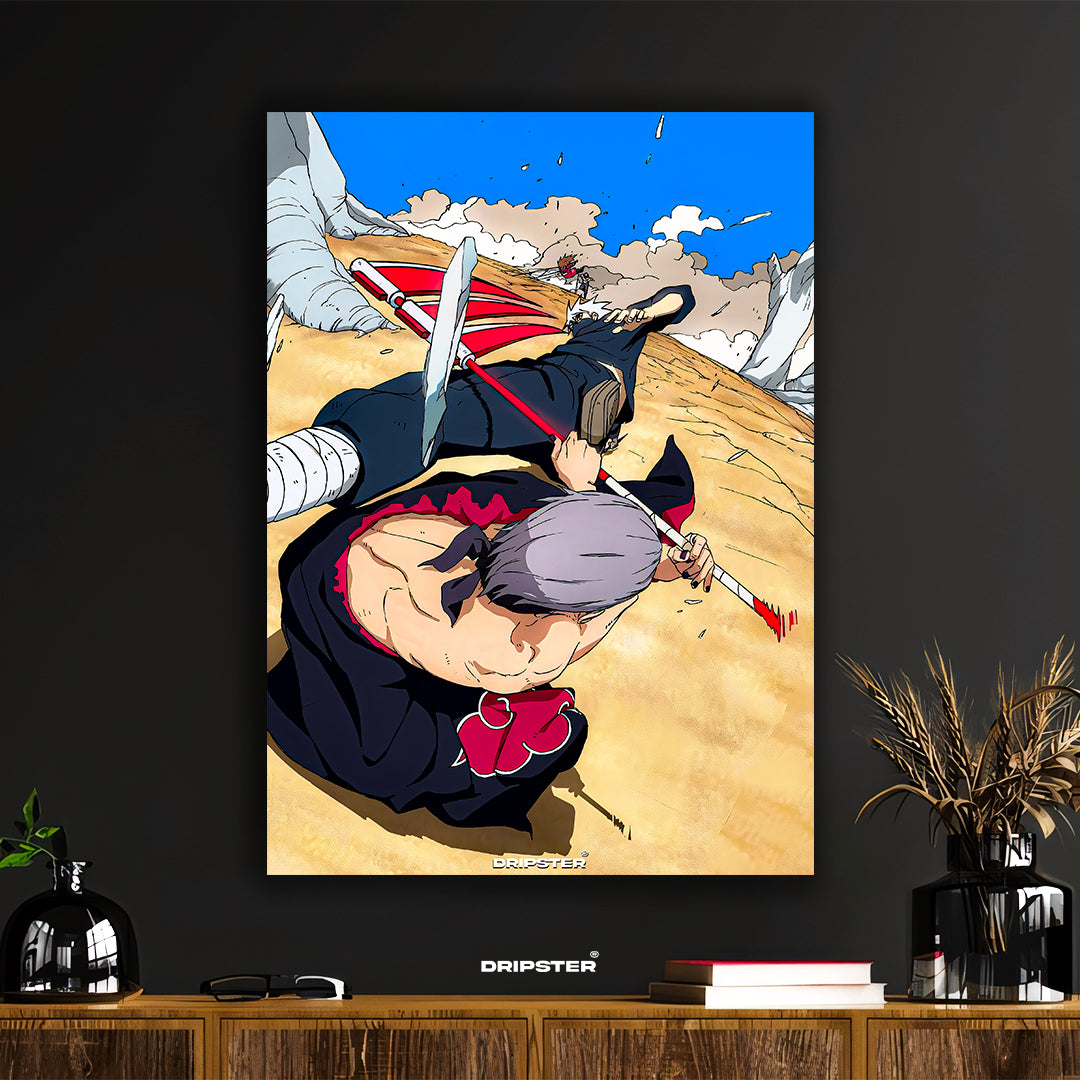 Hidan & Kakuzu Akatsuki Battle Anime Poster