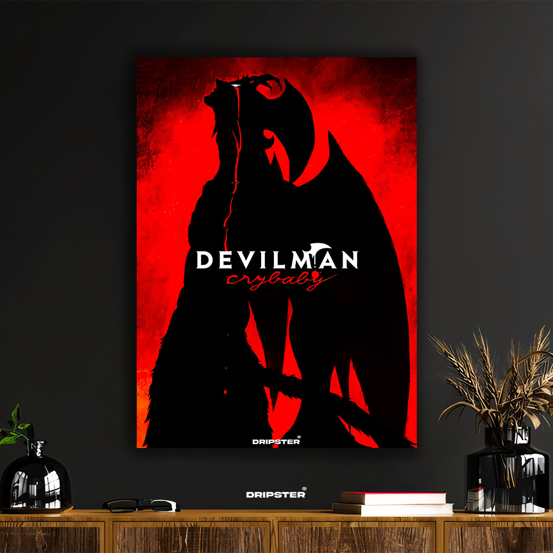 Devilman Crybaby Iconic Silhouette Art Poster