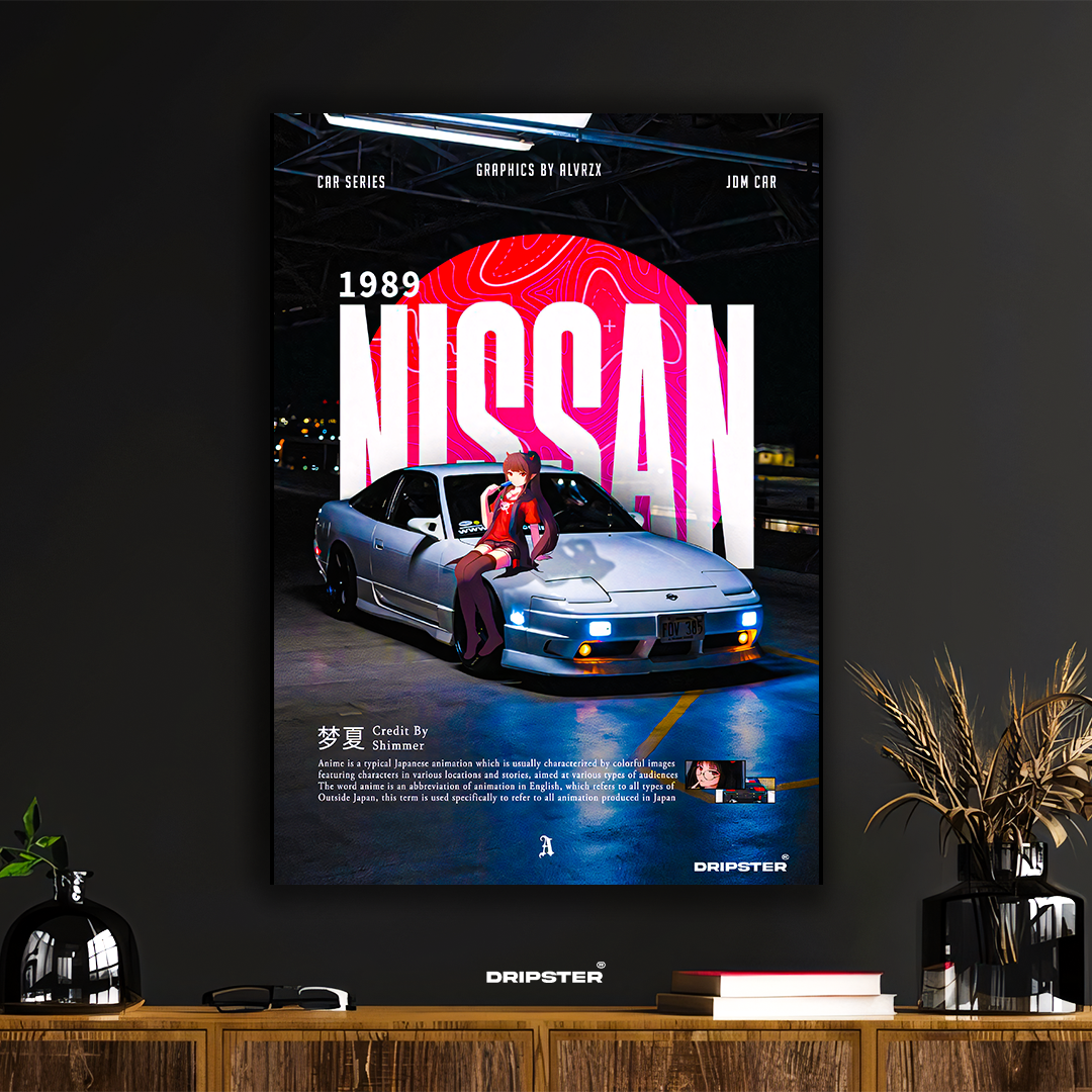 1989 Nissan JDM Dream – Retro Anime Poster