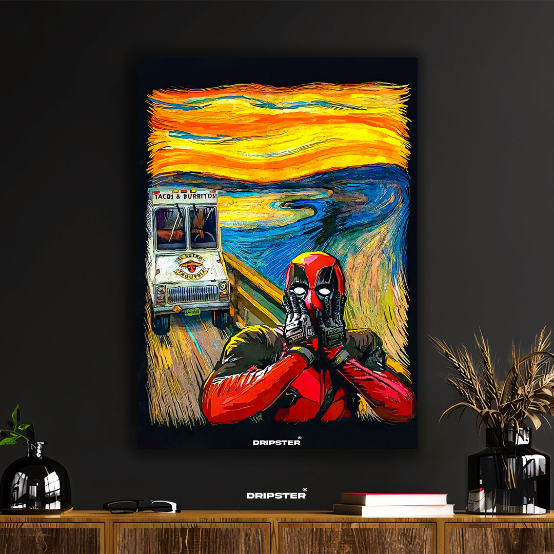 Deadpool's Scream: Taco Truck Mayhem Art Print
