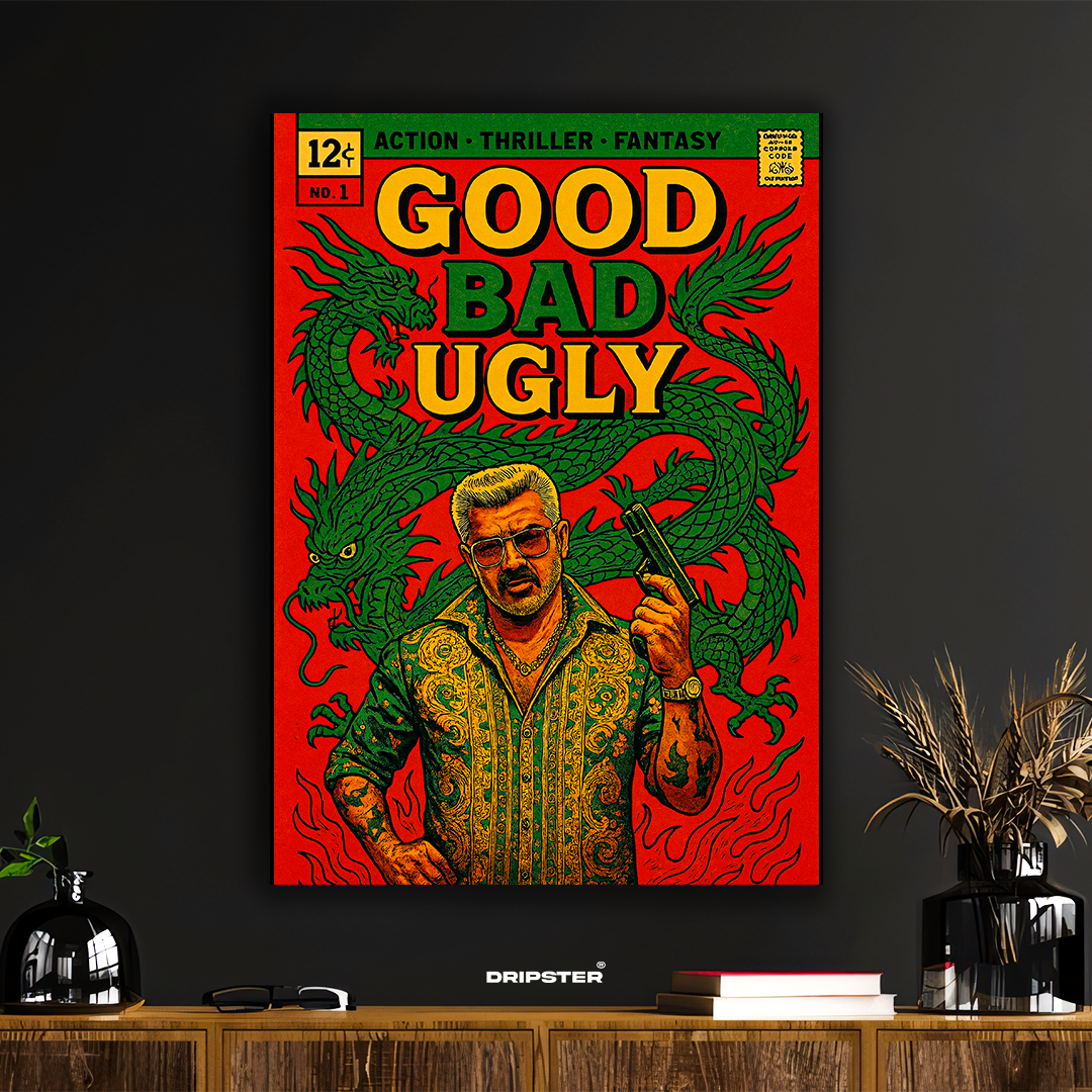 Good Bad Ugly – Retro Action Comic Poster
