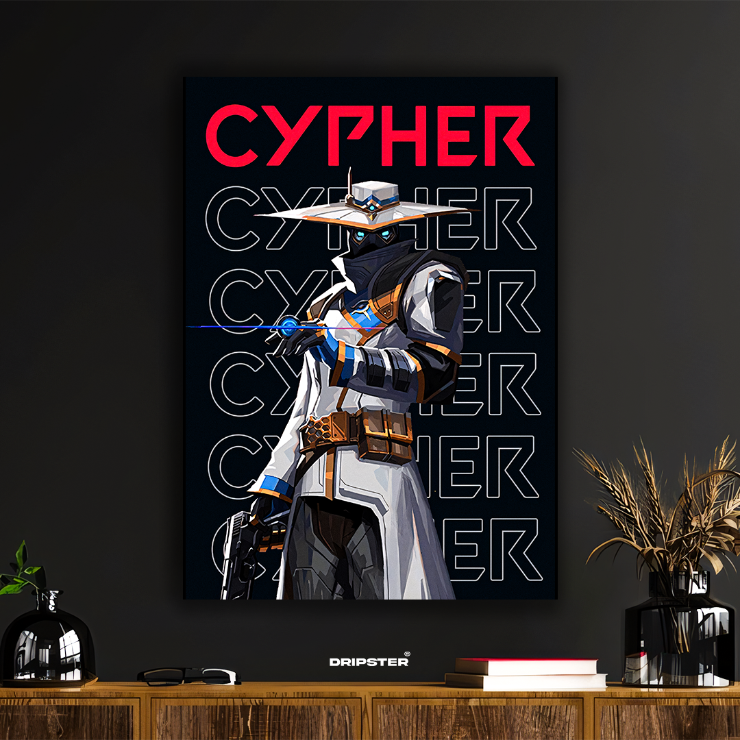 Cypher – Valorant Agent Minimalist Poster
