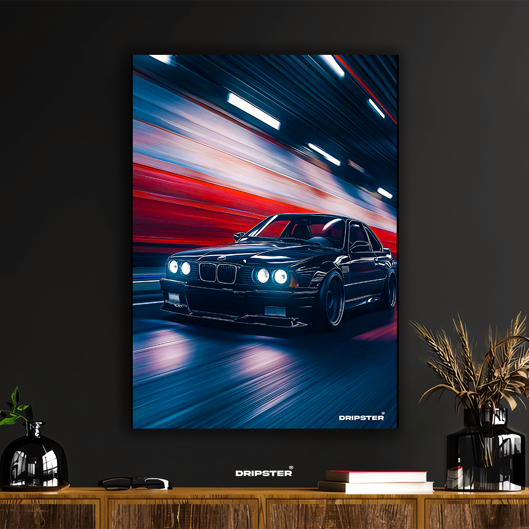 Midnight Velocity – BMW Tunnel Drive Poster