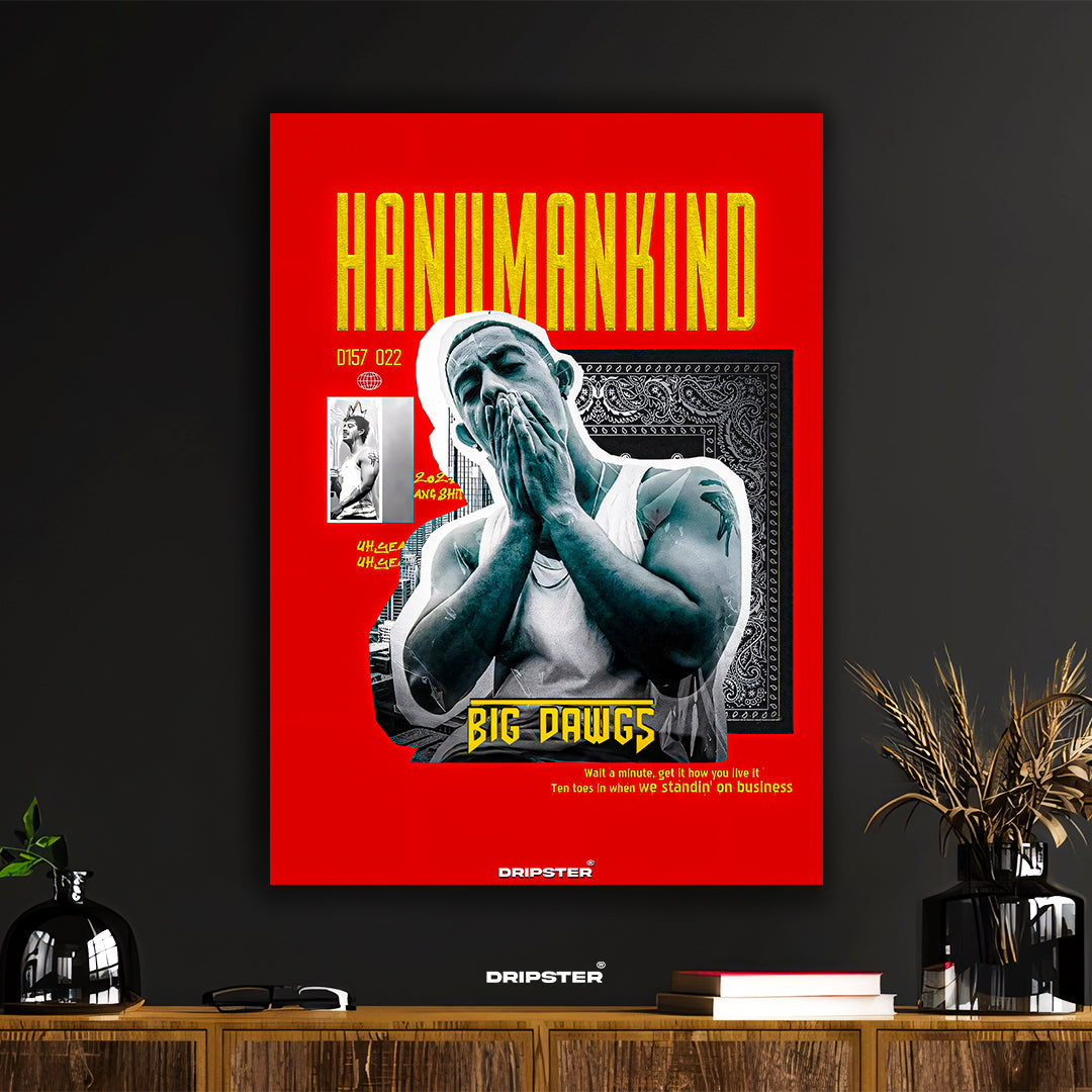 Hanumankind Big Dawgs Urban Street Art Poster