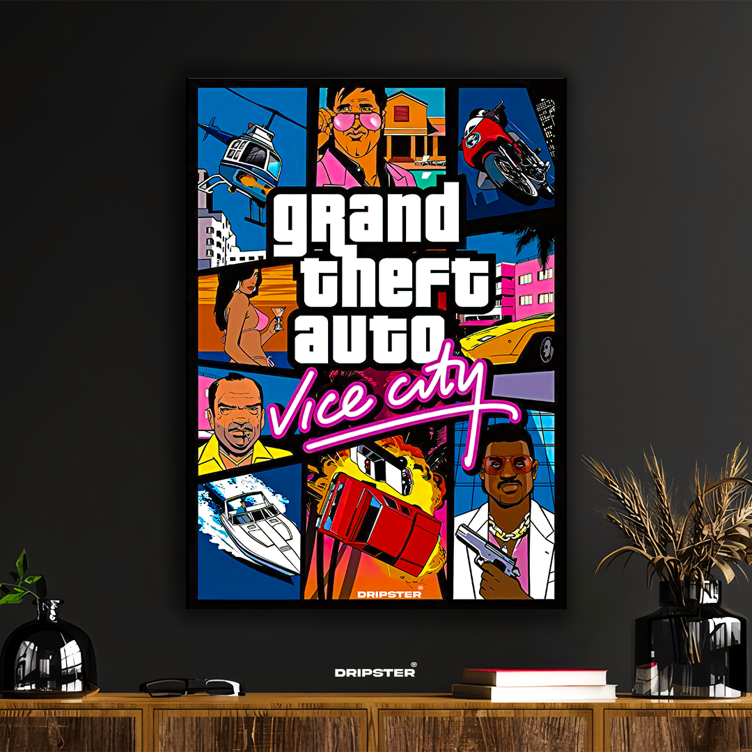 Grand Theft Auto – Vice City Retro Poster