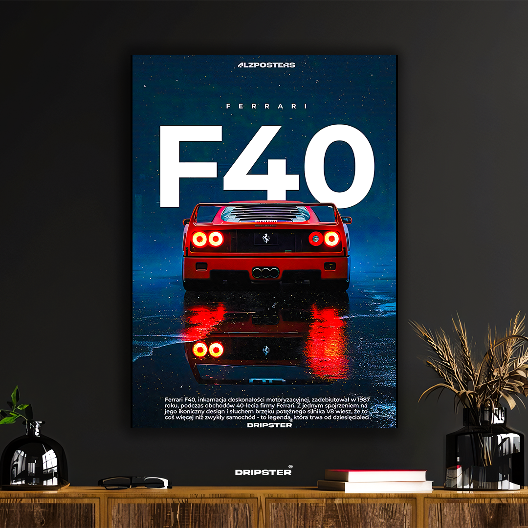 Ferrari F40 – Iconic Supercar Poster