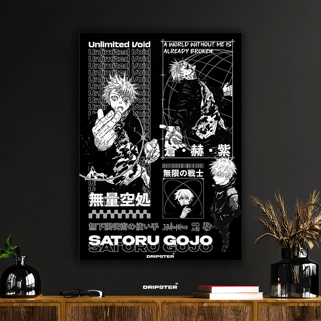 Satoru Gojo Unlimited Void Jujutsu Kaisen Poster
