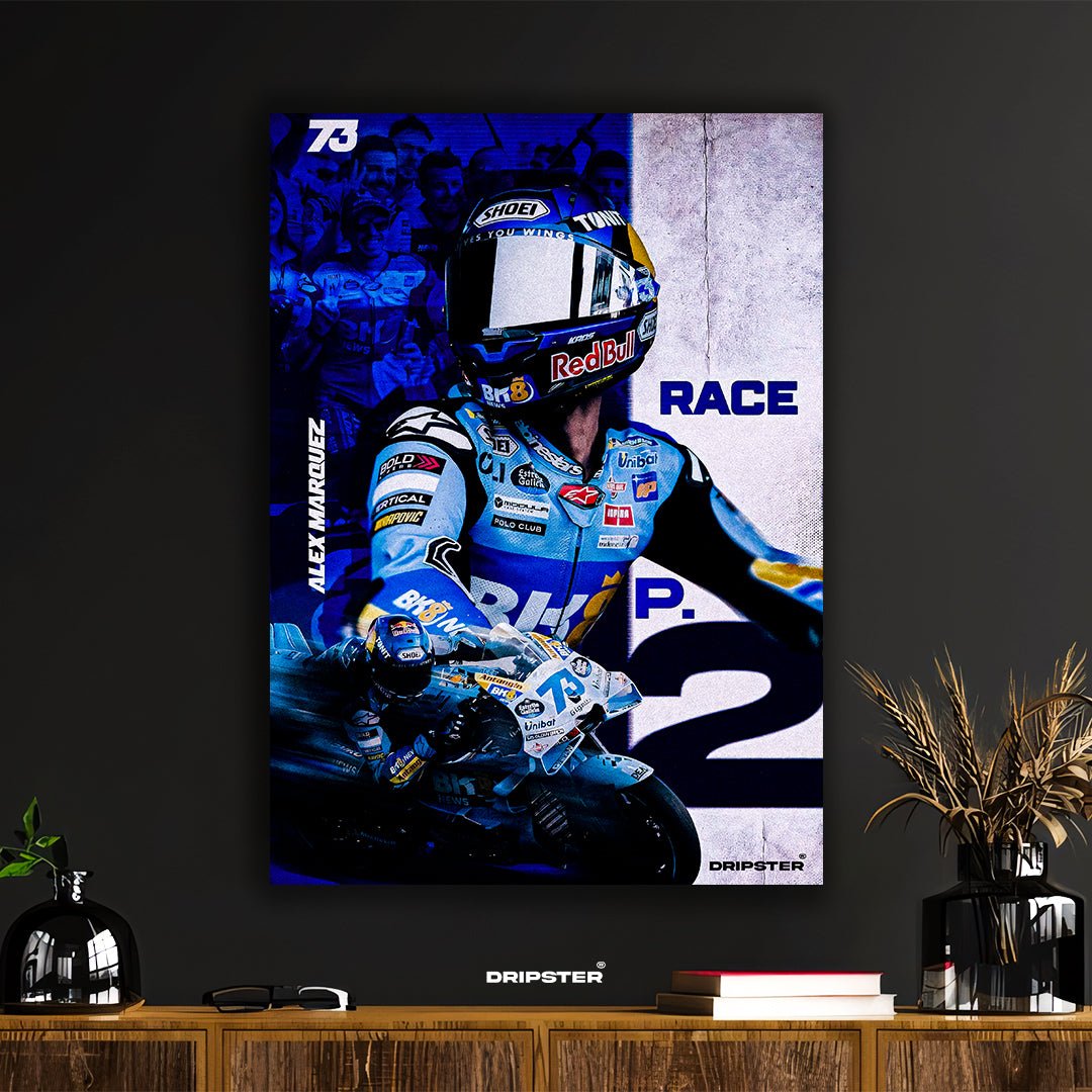 Alex Marquez '73 Race Day' Motorsport Poster