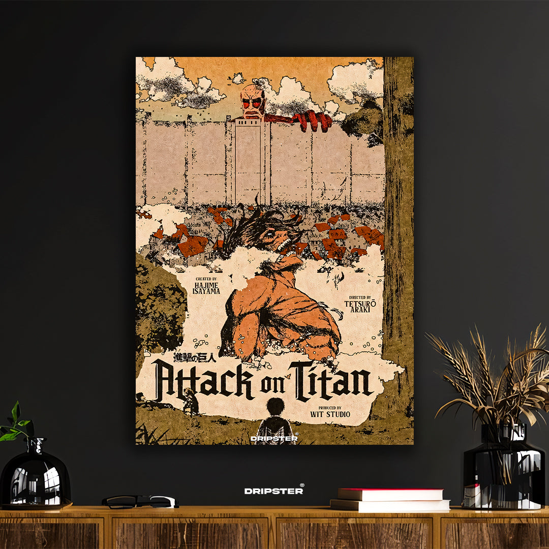 Attack on Titan Vintage Ukiyo-e Poster