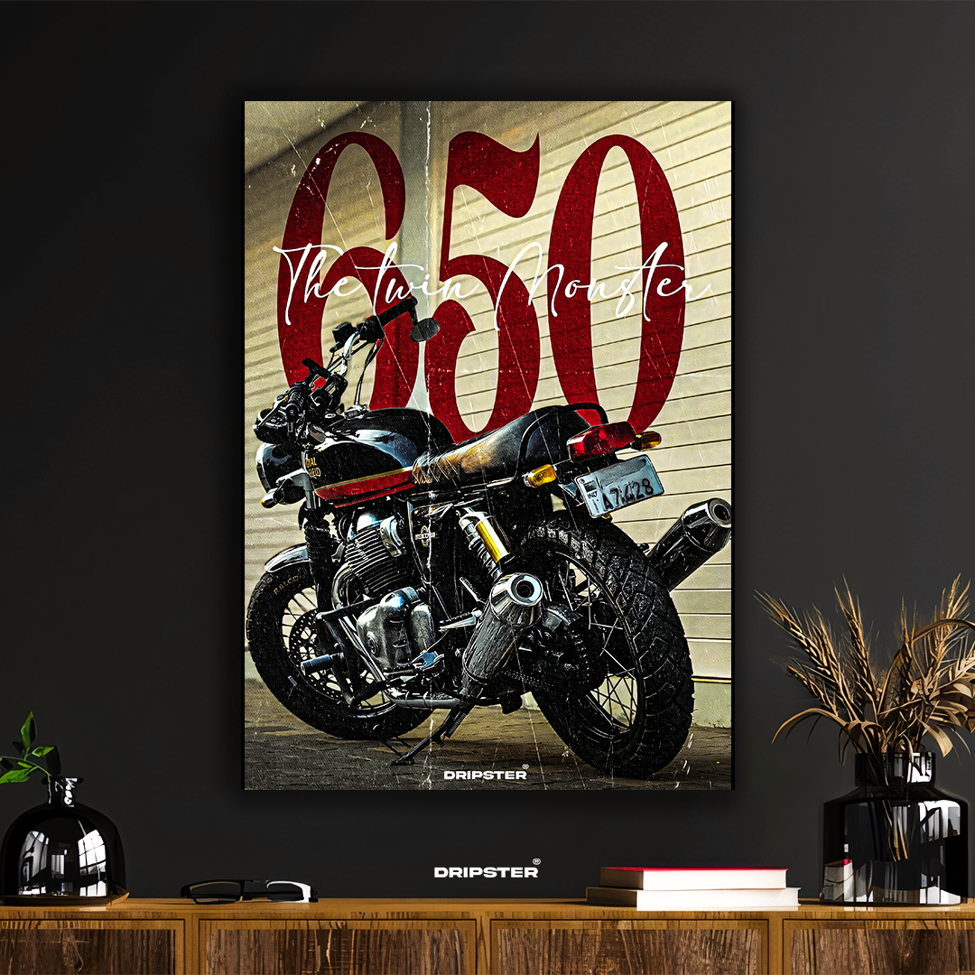 650 Twin Roaster – Vintage Motorcycle Poster