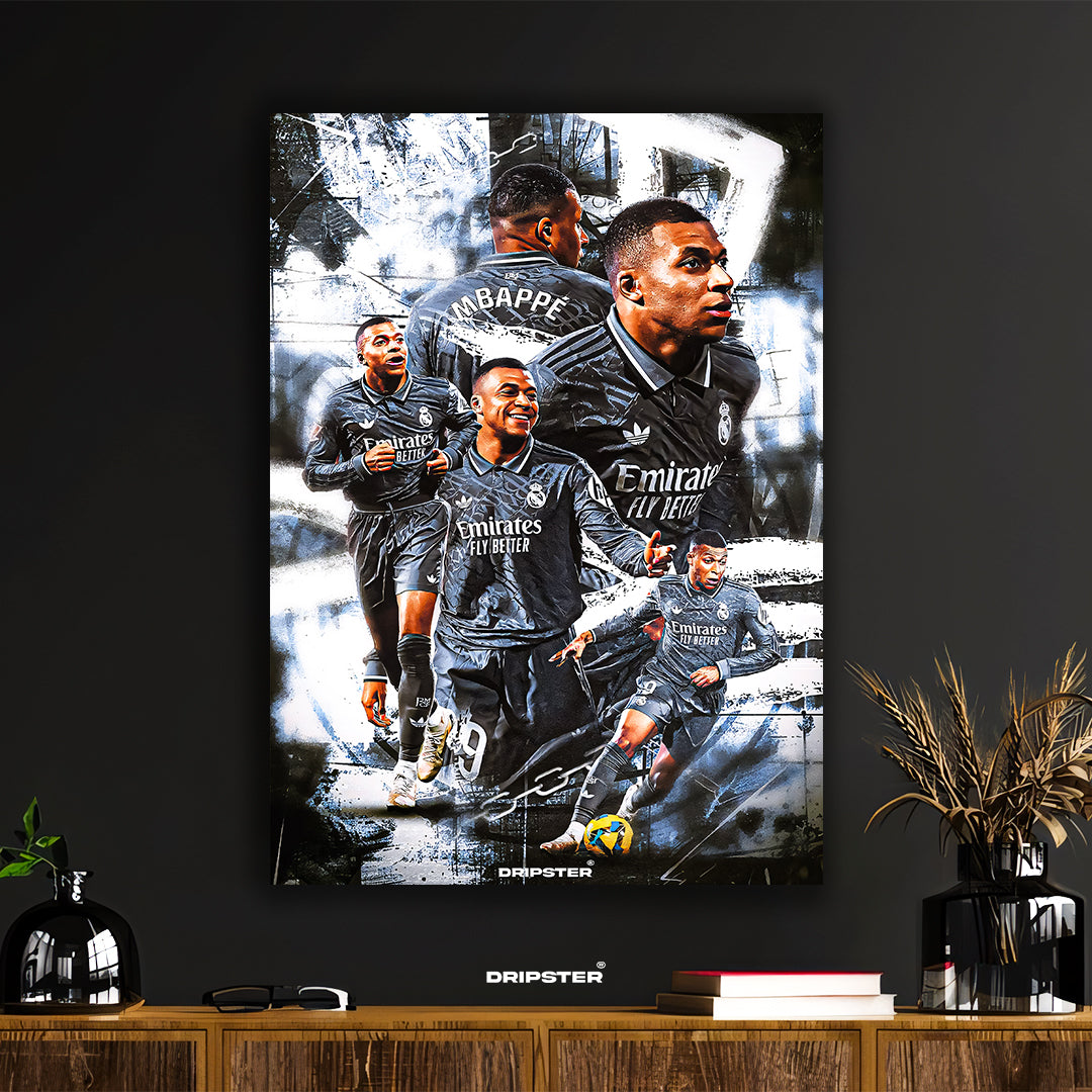 Kylian Mbappé Dynamic Football Poster | Dripster Exclusive