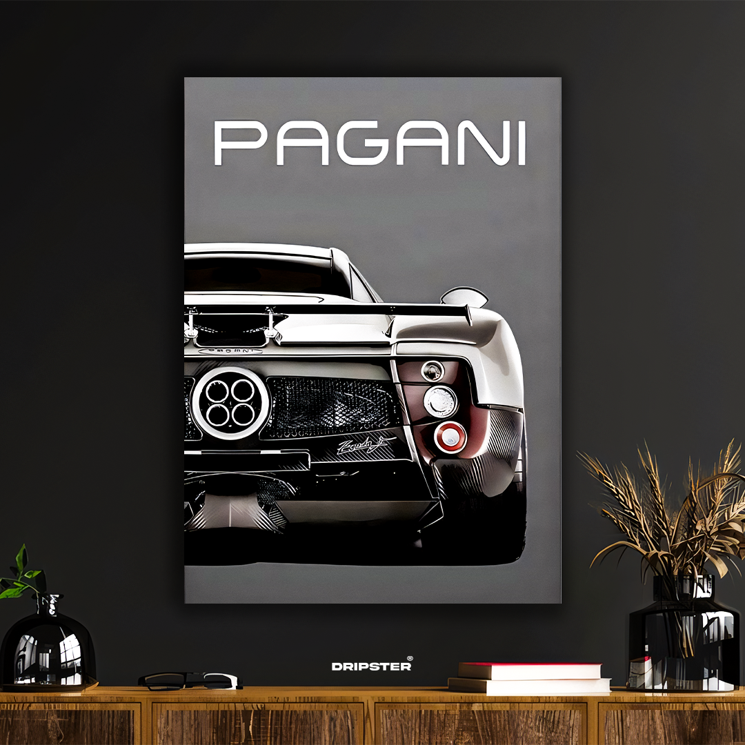 Pagani Zonda – Hypercar Rear View Poster