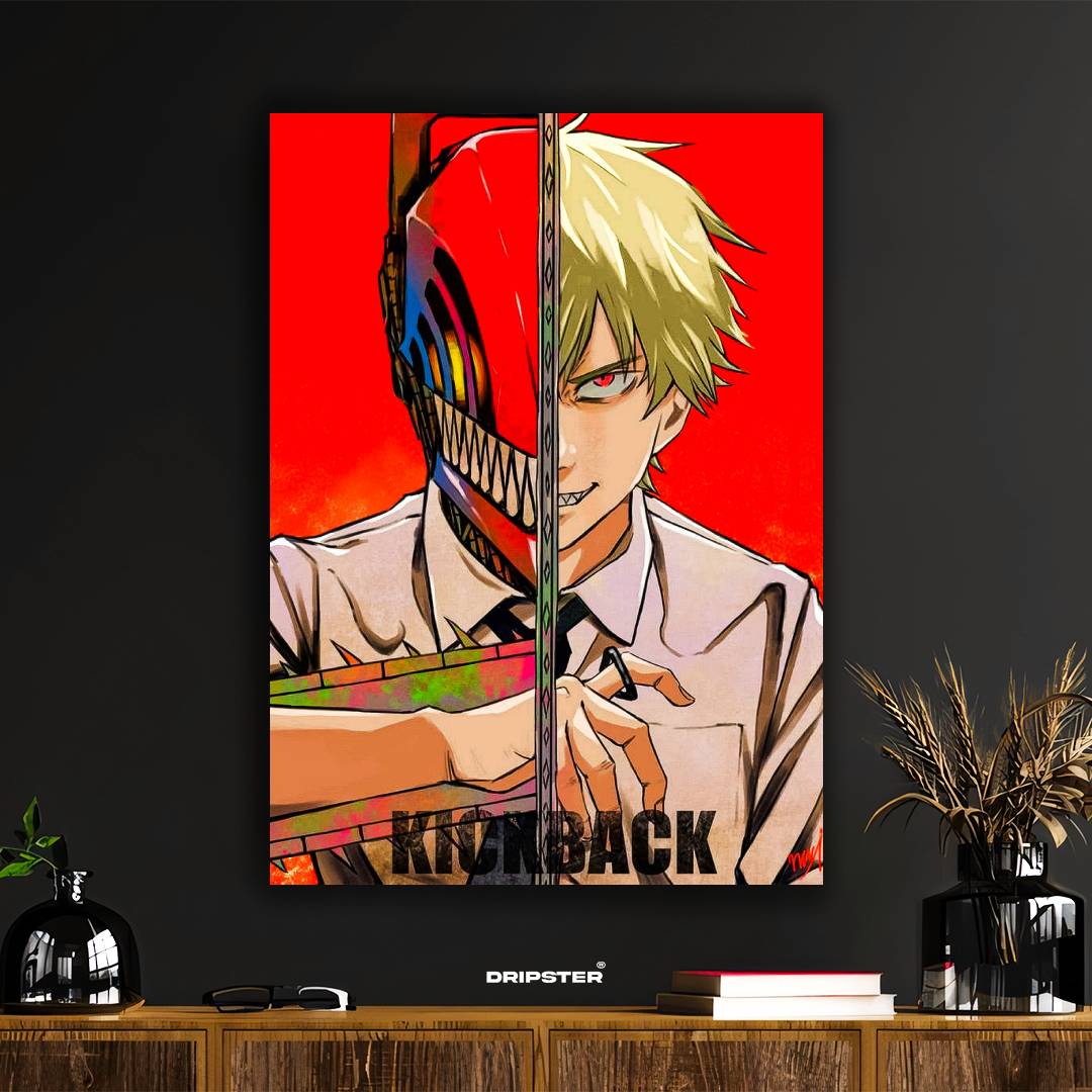 Denji x Katsuki – Kickback Fusion Poster