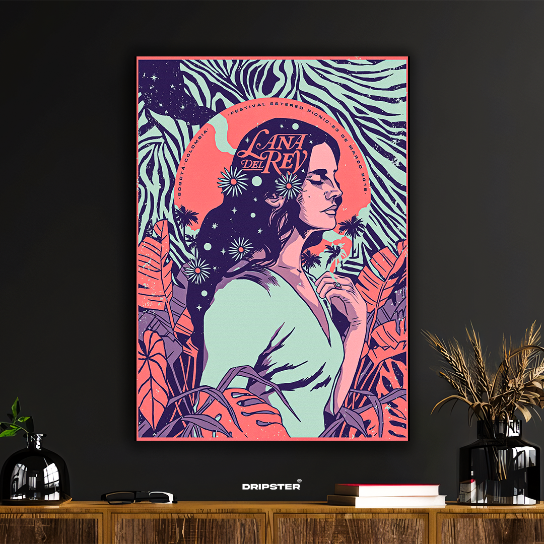 Lana Del Rey – Psychedelic Pop Art Concert Poster